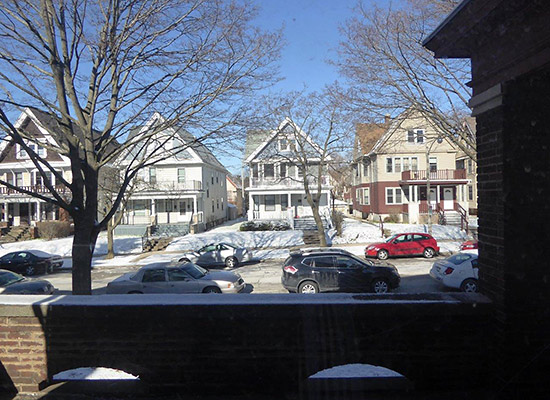 Overnight snow greeted visitors on Sunday morning