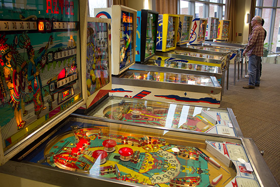Pinballs in the lobby area