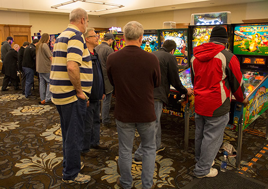 Machines in the main show hall