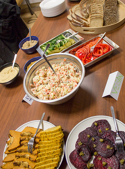 Some of the vegan food available for breakfast