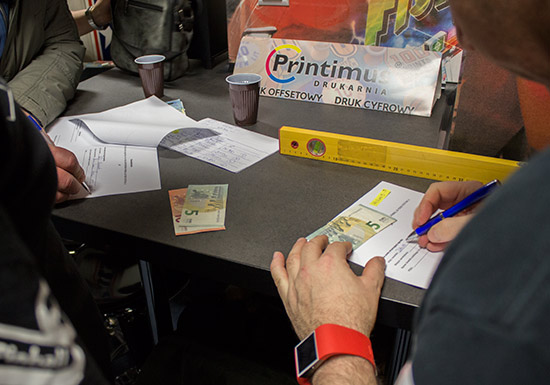 All cash prizes had to be signed for