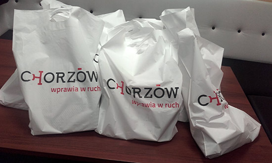 Goodie bags for the winners from Chorz&oacute;w