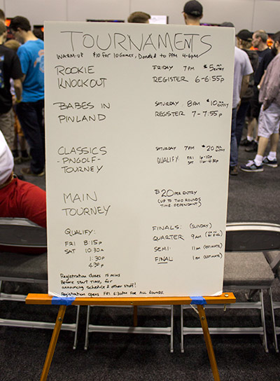 Various tournaments were run at the show