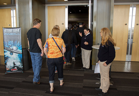The doors open and the first guests are admitted