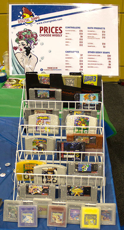 Console cartridges?  No, bars of soap.