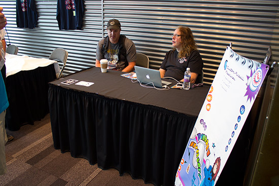 John Popadiuk had his stand right next to the main hall's entrance
