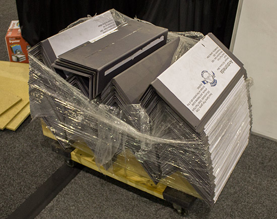 Information cards to be fitted to the top of machines