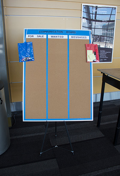 Expect this notice board to fill up quickly with machines for sale and wanted, as well as details of local businesses