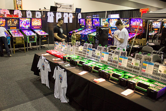 The Pinball Bulbs stand caught the eye of visitors as the entered the hall