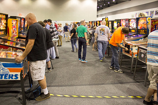 The show floor on Friday afternoon