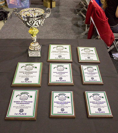 Plaques and a trophy for the best players