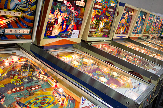 Some of the electro-mechanical machines at the show