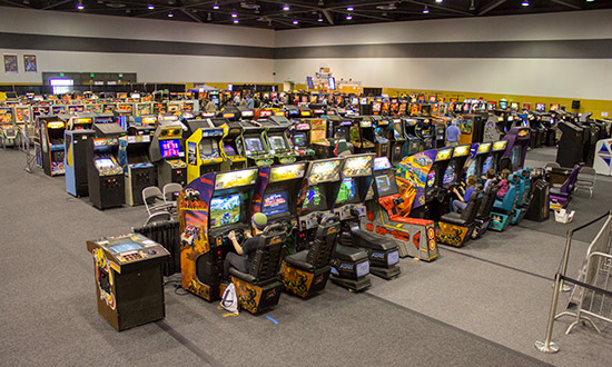 The show hall just before it opened to the public