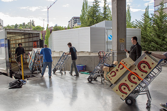 Another truck is unloaded