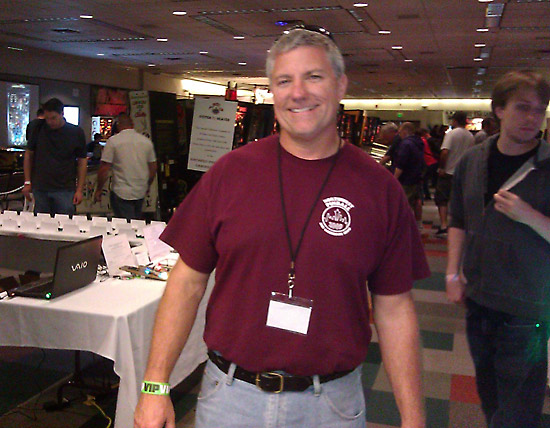 Bret Fritch, show organizer and founder walks the floor