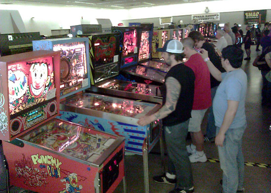 A line of unique pins
