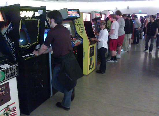 Video games are just as popular as the pins!