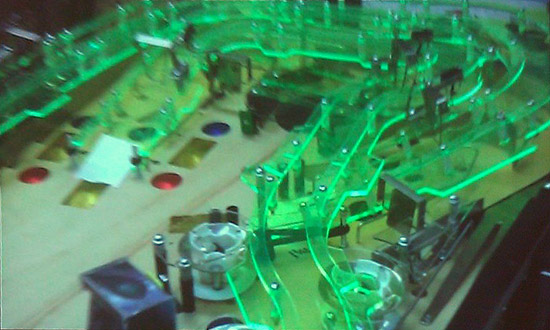 Another shot of the early prototype with glow plastic ramp