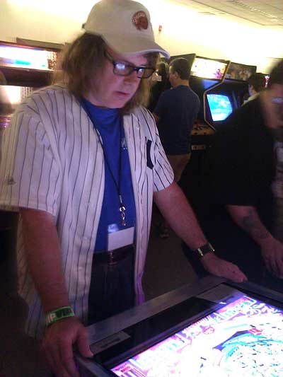 John Popaduik plays a virtual version of his own design, Cirqus Voltaire