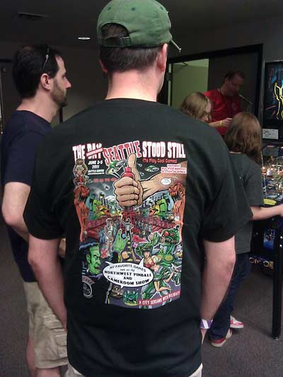The poster also made it on to the back of the show T-Shirts!