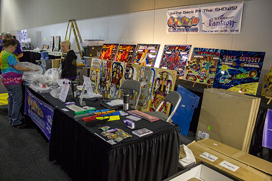 The Classic Playfield Reproductions stand