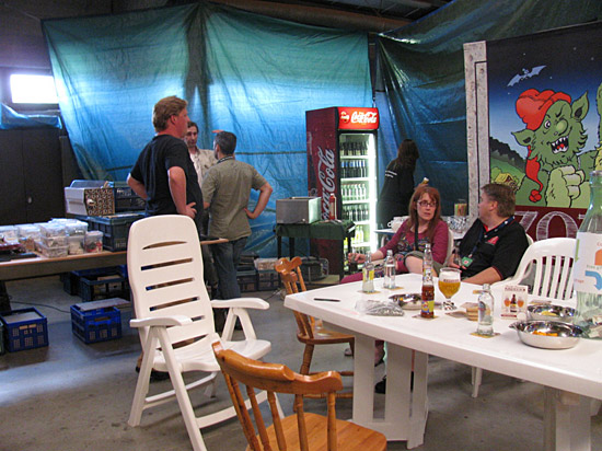 The food, drinks and parts corner. Some people even thought the pinball parts were candy!