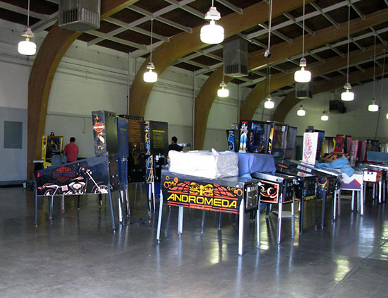 The main room of Building A starts to see the machines landing in their spots