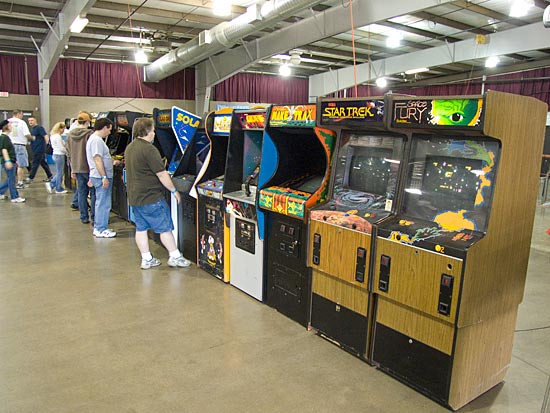 Some of the video games at the show