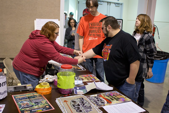 The main entry desk