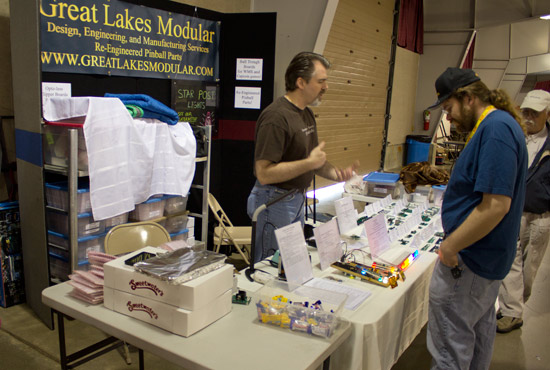 Tony at Great Lakes Modular not only had assorted pinball circuits, he had the mandatory donuts from Sweetwater's Donut Mill