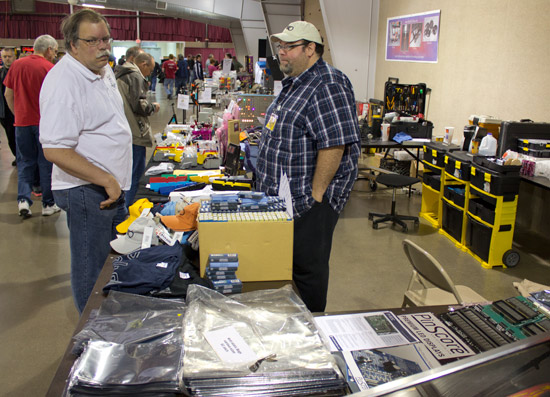Rob Anthony sold pinball parts and did board repairs from his stand