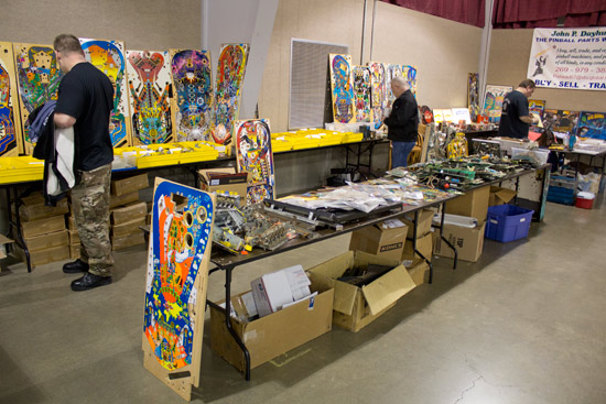 John Dayhuff had a large selection of parts, from individual components to whole games