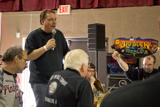 John Dayhuff during the auction