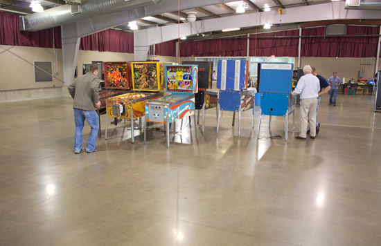 The first few machines arrive and are set up