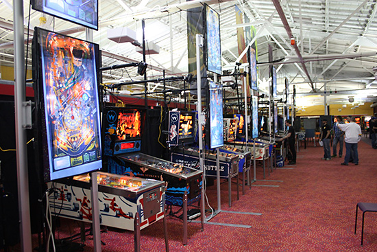 The finals area with the big screens