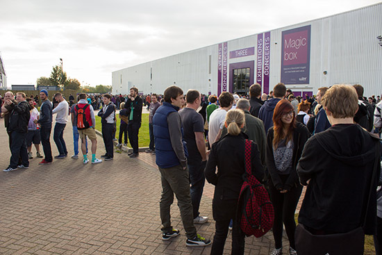 More of the line to enter the show