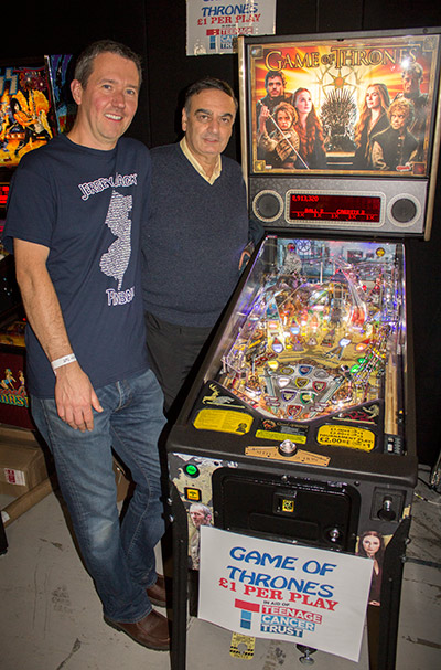 Phil with Stern distributor Electrocoin's John Stergides