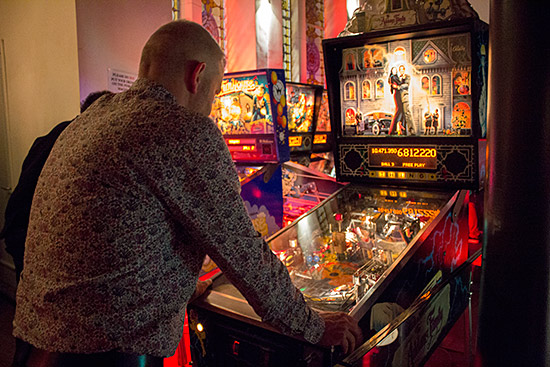 Standing guard at the entrance to the next area, Funhouse and The Addams Family