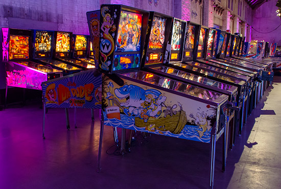 Machines ready for all the visitors to play 