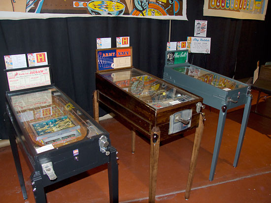Three of the historically significant machines on display