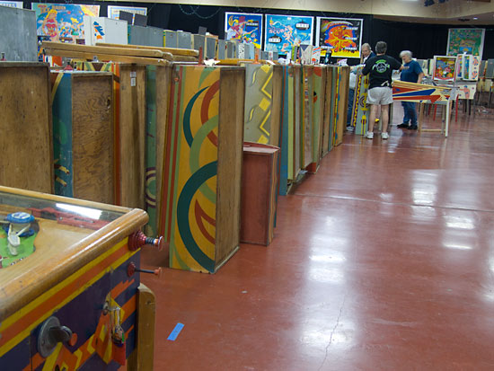 Machines waiting to be set up