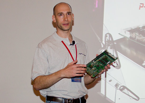 Gerry Stellenberg with the P-ROC controller board