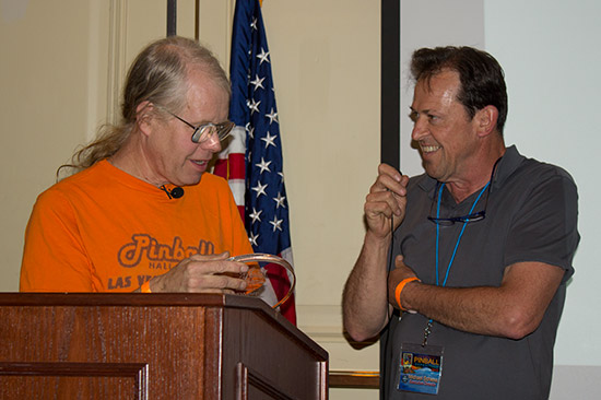 Tim receives his Lifetime Achievement Award from Michael