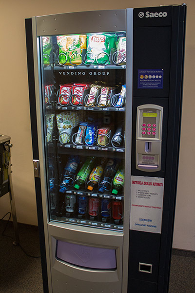 Drinks, confectionary and savour snacks were available here