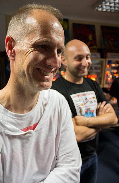 Greg and Daniele enjoying the final