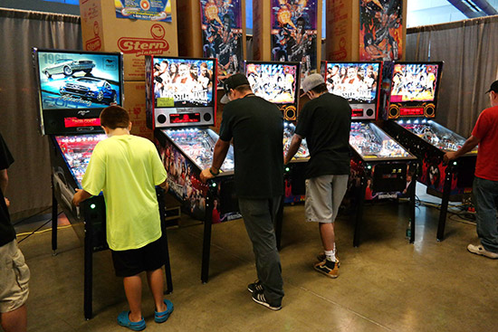 Ten Stern machines on free play