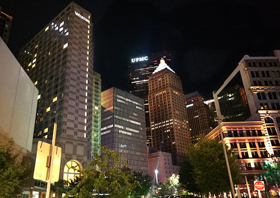 Outside the Convention Center