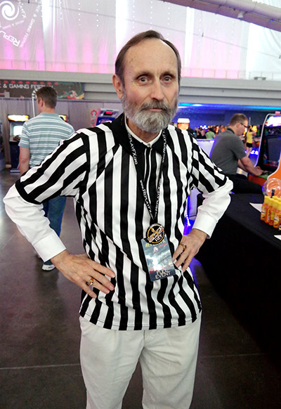 Walter Day welcomes me inside his arena of machines for the Reply World Championships
