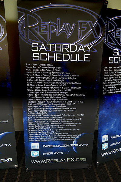 Saturday's schedule