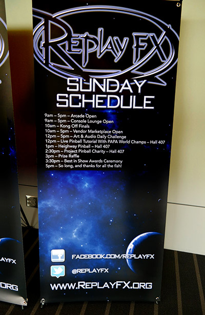 Sunday's schedule